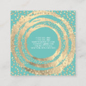 イベントプランナー音楽メディアファッションBlogger Mint スクエア名刺 (裏面)