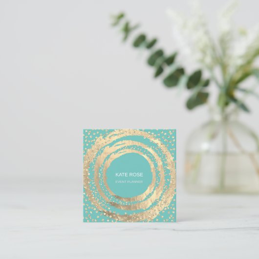 イベントプランナー音楽メディアファッションBlogger Mint スクエア名刺 (スタンド正面)