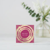 イベントプランナー音楽メディアファッションBlogger Pink スクエア名刺 (スタンド正面)