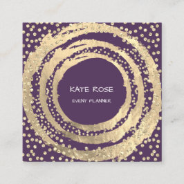 イベントプランナー音楽メディアファッションBlogger Purple スクエア名刺