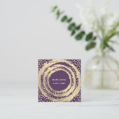 イベントプランナー音楽メディアファッションBlogger Purple スクエア名刺 (スタンド正面)