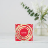 イベントプランナー音楽メディアファッションBlogger Red スクエア名刺 (スタンド正面)