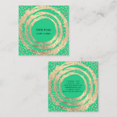 イベントプランナー音楽メディアファッションBloggerMint Gree スクエア名刺 (正面/裏面)