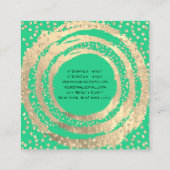 イベントプランナー音楽メディアファッションBloggerMint Gree スクエア名刺 (裏面)