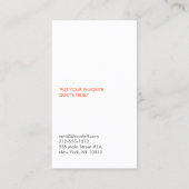 イベントプランナー、パーティープランナー名刺 名刺 (裏面)