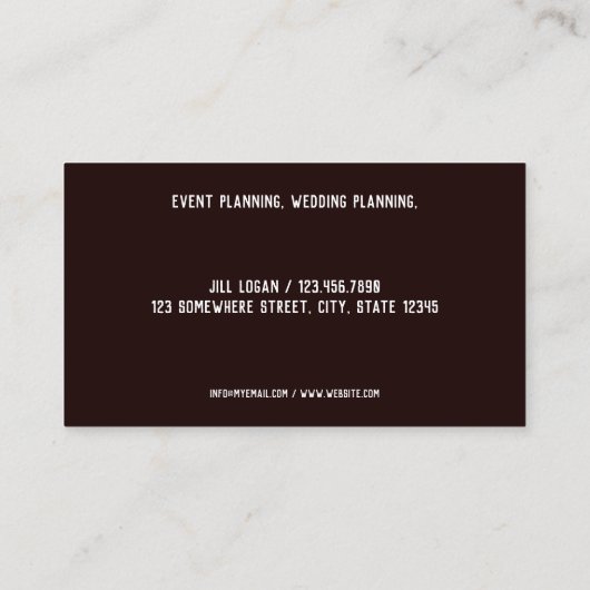 イベントプランナー 名刺 (裏面)