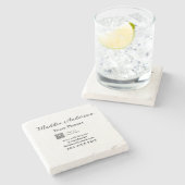 イベントプランナー 追加 名前 QRコード 詳細 ウェブサイトを追加 ストーンコースター (横)