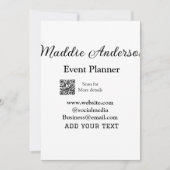 イベントプランナー 追加 名前 QRコード 詳細 ウェブサイトを追加 招待状 (正面)