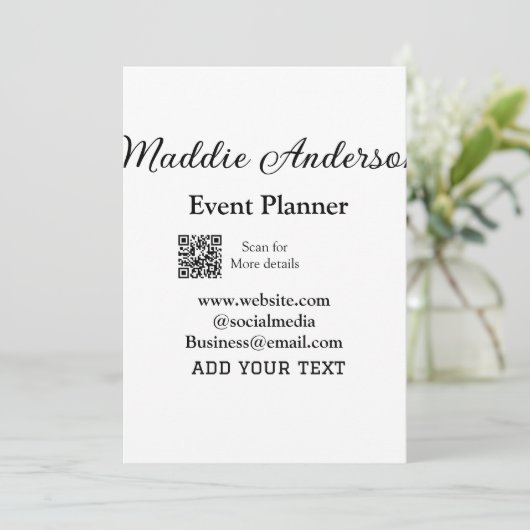 イベントプランナー 追加 名前 QRコード 詳細 ウェブサイトを追加 招待状 (スタンド正面)