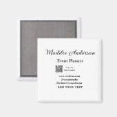 イベントプランナー 追加 名前 QRコード 詳細 ウェブサイト エム マグネット (正面/裏面)