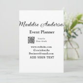 イベントプランナー 追加 名前 QRコード 詳細 ウェブサイト エム 招待状 (スタンド正面)