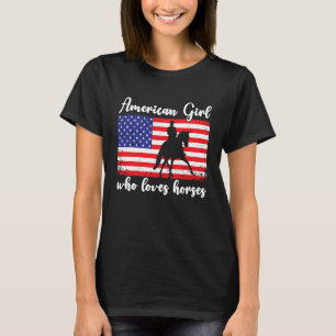 イベントホースに夢中のアメリカンガールのライダー 5 Tシャツ