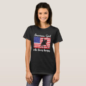 イベントホースに夢中のアメリカンガールのライダー  5 Tシャツ (正面フル)