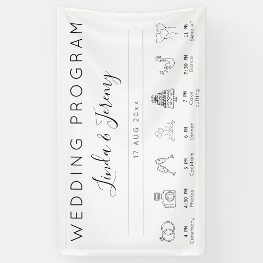 イベントモダンのテンプレートバ結婚ナーの順序 横断幕 (縦)