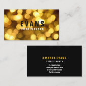 イベントモダンイエロードット紙吹雪スパークリライト 名刺 (正面/裏面)