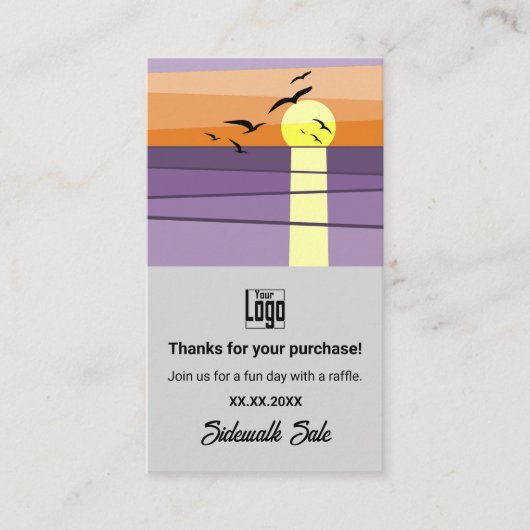 イベントリマインダー・ QRコード・サマーサンキュー 名刺 (正面)