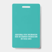 イベントロゴと名前 - スタッフを追加 バッジ (裏面)