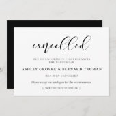 イベント中止のお知らせカード 招待状 (正面/裏面)