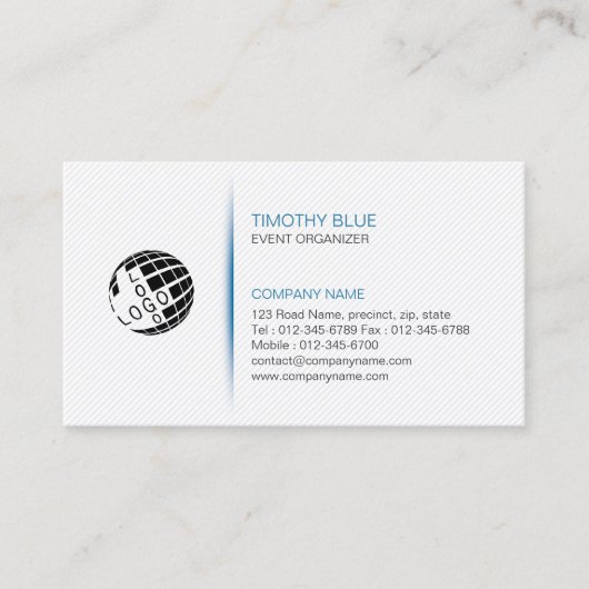 イベント主催者サービスシンプルビジネスカード 名刺 (正面)