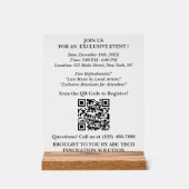 イベント事業の卓上看板の宣伝 アクリルサイン (正面)