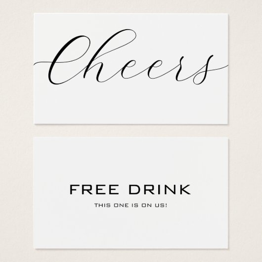 イベント企業のドリンク券飲料チケット (正面&裏面)