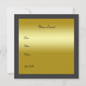 イベント企業の任意の大事な行事招待状金ゴールド 招待状 (裏面)