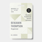 イベント会議ビジ企業のネスID名 バッジ (正面)