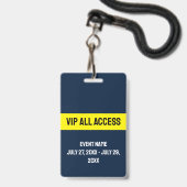 イベント写真VIPオールアクセスパス イベント バッジ (裏面（ネックストラップ付）)