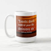 "イベント制御しません…"は インスピレーションの引用文のマグ コーヒーマグカップ (左)