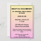 イベント名 場所 スポーツ テーマ バレーボール 招待状 (裏面)