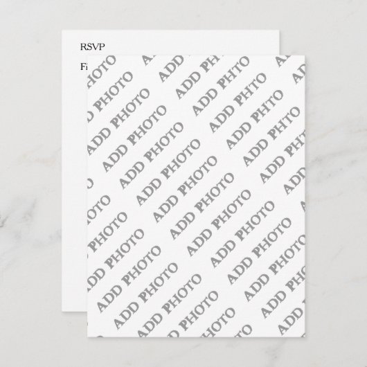 イベント情報のパーソナライズ写真アートワークの追加 出欠カード (正面/裏面)