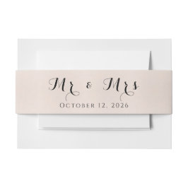 イベント招待状のためのパーソナライズされたラッピングバンド 招待状ベリーバンド