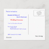 イベント招待状リバーサイド インビテーションポストカード (裏面)