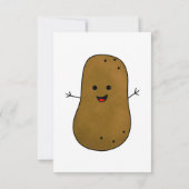 イベント招待状、かわいいハッピーポテト 招待状 (裏面)