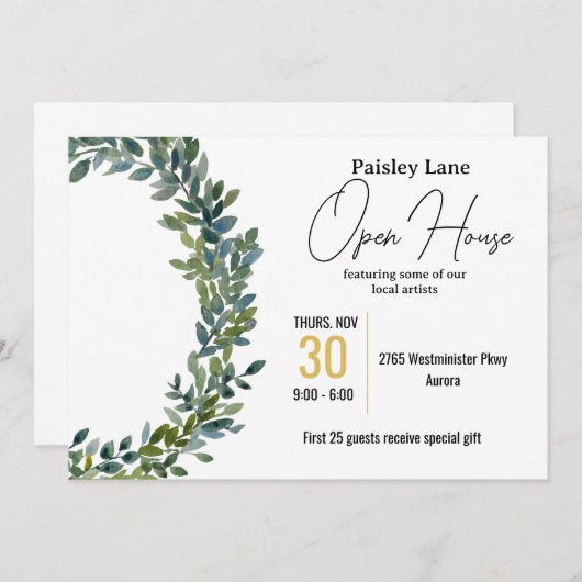 イベント招待状 招待状 (正面/裏面)