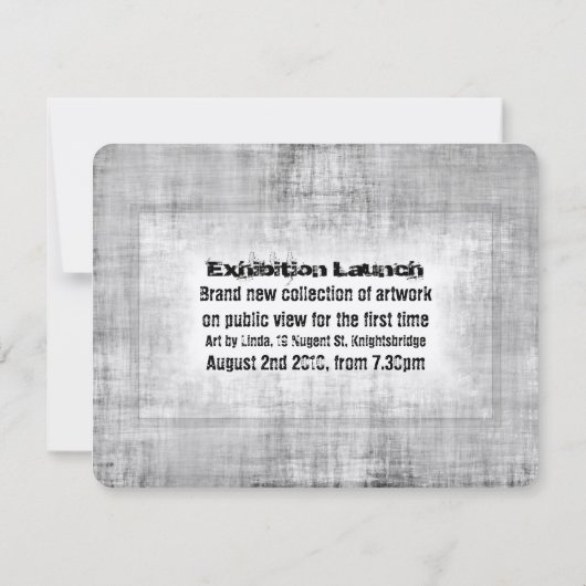 イベント招待 展示会 アートローンチ プロモーション 招待状 (裏面)