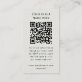 イベント招待 | QRコード写真同封カード エンクロージャーカード (正面)