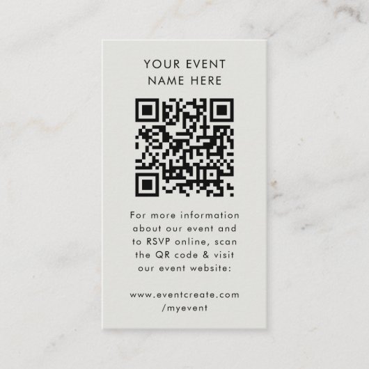 イベント招待 | QRコード写真同封カード エンクロージャーカード (正面)