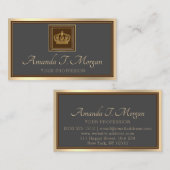 イベント王室のズ結婚ゴールデンクラウンフレームグレーVIP 名刺 (正面/裏面)