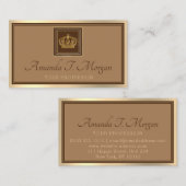 イベント王室のズ結婚ゴールデンクラウンフレームブラウンVIP 名刺 (正面/裏面)