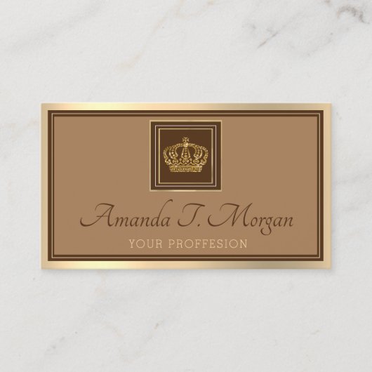 イベント王室のズ結婚ゴールデンクラウンフレームブラウンVIP 名刺 (正面)