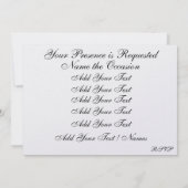 イベント王室の招待状 招待状 (裏面)