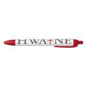 イベント用HWA-NEロゴペン、赤と白 6/25 黒ボールペン (ボトム)