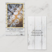 イベント素朴/木材/ワイングラス 名刺 (正面/裏面)