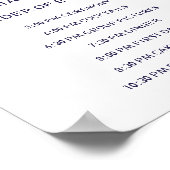 イベント結婚の標識 | Chic Navy Blue ポスター (角)