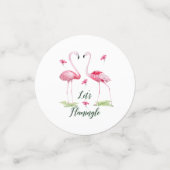 イベント結婚ズ誕生日フローラルアウ（ハワイ式宴会）フラミンゴ金ゴールド コンフェッティ (スモール正面)