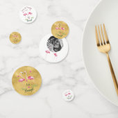 イベント結婚ズ誕生日フローラルアウ（ハワイ式宴会）フラミンゴ金ゴールド コンフェッティ (グループ)