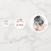 イベント結婚誕生日赤面ピンクフローラ金ゴールド コンフェッティ (正面)