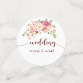 イベント結婚誕生日赤面ピンクフローラ金ゴールド コンフェッティ (スモール正面)