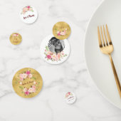 イベント結婚誕生日赤面ピンクフローラ金ゴールド コンフェッティ (グループ)